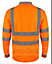 kapton High Vis Polo Shirt Long Sleeve Reflective High Visibility Anti Perspiration Soft Touch Polo, Orange, 5XL
