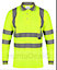 kapton High Vis Polo Shirt Long Sleeve Reflective High Visibility Anti Perspiration Soft Touch Polo, Yellow, 5XL