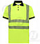 Kapton High Vis Polo Shirt Short Sleeve Reflective High Visibility Super Stretch Soft Touch Polo, Yellow, 4XL