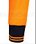 Kapton High Vis Polo Shirt Two Tone Long Sleeve Reflective High Visibility Soft Touch Polo, Orange/Navy, 4XL