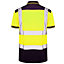 Kapton High Vis Rail Spec Short Sleeve Polo Shirt RIS-3279 Two Tone Reflective High Visibility, Yellow/Navy, L