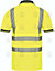 kapton High Vis Short Sleeve Polo Shirt Printed Deal Top Reflective High Visibility For Worker, Yellow, 4XL