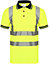 kapton High Vis Short Sleeve Polo Shirt Printed Deal Top Reflective High Visibility For Worker, Yellow, L