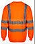Kapton High Vis Sweatshirt Jumper Reflective Hi Visibility Crew Neck Sweatshirt, Orange, 5XL