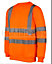 Kapton High Vis Sweatshirt Jumper Reflective Hi Visibility Crew Neck Sweatshirt, Orange, M
