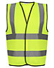 Kapton High Vis Vest jacket Reflective Hi Visibility Waistcoat Safety Work, Yellow, S