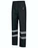 Kapton High Vis Waterproof Over Trouser High Visibility Reflectiv Safety Security Workwear, Black, 2XL