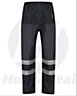 Kapton High Vis Waterproof Over Trouser High Visibility Reflectiv Safety Security Workwear, Navy, 2XL