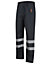 Kapton High Vis Waterproof Over Trouser High Visibility Reflectiv Safety Security Workwear, Navy, L