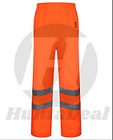 Kapton High Vis Waterproof Over Trouser High Visibility Reflectiv Safety Security Workwear, Orange, 4XL