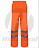 Kapton High Vis Waterproof Over Trouser High Visibility Reflectiv Safety Security Workwear, Orange, XL