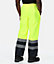 Kapton High Vis Waterproof Over Trouser Two Tone High Visibility Reflectiv Safety Security Workwear, Yellow Navy, 2XL