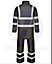 kapton High Vis Waterproof Rain Suit kapton Hi Visibility Reflective Jacket Trouser Waterproof, Black, 5XL
