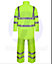 kapton High Vis Waterproof Rain Suit kapton Hi Visibility Reflective Jacket Trouser Waterproof, Yellow, L