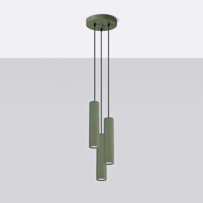 Karbon aluminum olive green 3 Lights minimalist Pendant ceiling light