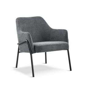 KAREN Fabric Lounge Chair - L57.8 x W66 x H73 cm - Grey