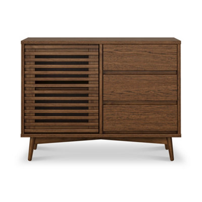 Kari Dark Oak Small Sideboard Cabinet - By Roseland Furniture