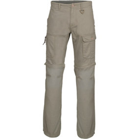 Kariban Mens Zip-off Multi-Pocket Work Trousers Dark Beige (2XL)