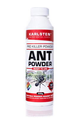 Karlsten Ant Nest killer Powder High Strength Indoor & Outdoor Use Kills Red Ants Fast & Effective Solution 300 Grams