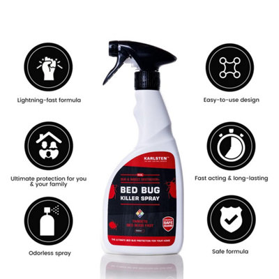 Karlsten Bed Bug Killer Spray Fast Acting Elimination of bed bugs kills