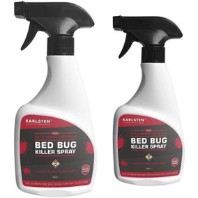 Karlsten Bed Bug Killer Spray x 2 Double Pack Elimination of Irritating Bed bugs,Formulated to Kill Bed Bugs. Trigger colours may