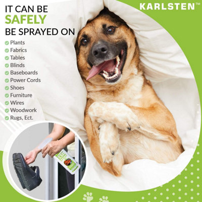 Karlsten Best Chew stopper High Strength Anti Chew Bitter Apple Spray Deterrent for Dogs Puppies Most Powerful DIY at B Q