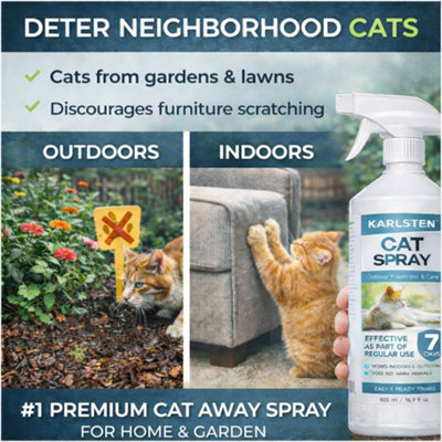 Cat Deterrent Outdoor JAMBOS Cat Deterrent Spray - 600 Ounce Outdoor Animal  Repellent For Gardens & Yards Cat Deterrent Spray Natural