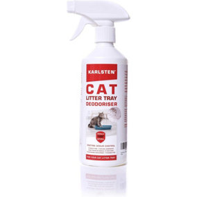 karlsten Cat Litter Spray Deodorizer - 100% Bio-Based, Destroys bacteria,Fresh Lemon Fragrance Odour Eliminator & Neutralizer
