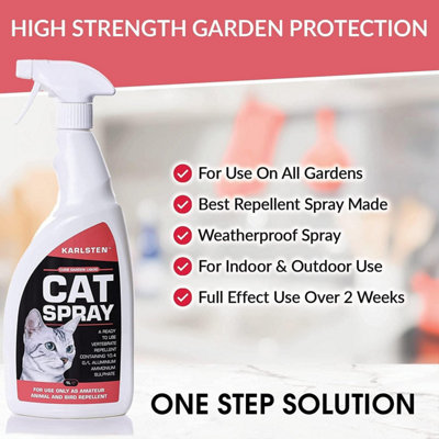 Karlsten Cat Repellent Anti Fouling spray High Strength Garden Protection 1  Litre