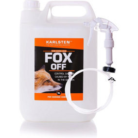 Karlsten Fox Repellent High Strength Natural Citronella Deterrent Anti Fouling & Garden Protetion 1.2 Metre Extension Hose Include