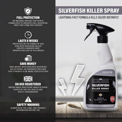 Karlsten Silverfish Killer Spray Fast Effective Quality Silverfish ...