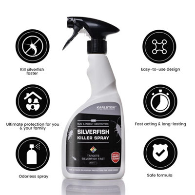 Karlsten Silverfish Killer Spray Fast Effective Quality Silverfish ...