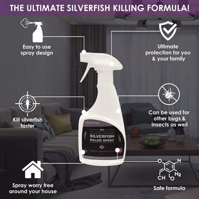 Karlsten Silverfish Killer Spray Fast Effective Quality Silverfish Killer 500 ml Non staining
