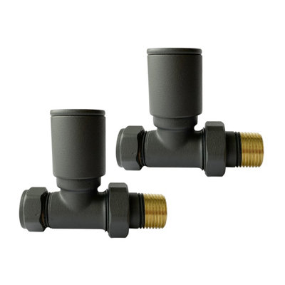 Kartell Straight Radiator Valve (Pack of 2) Anthracite (15mm) Price Comparisons | Compare The Build
