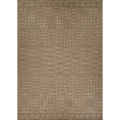 KASHVI Cottage Tan Machine Washable Jute Area Rug 158 x 213 cm
