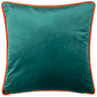 Kate Merritt Lion Illustrated Velvet Piped Polyester Filled Cushion