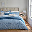 Katie Piper Be Still Foliage King Size Duvet Cover Set Blue
