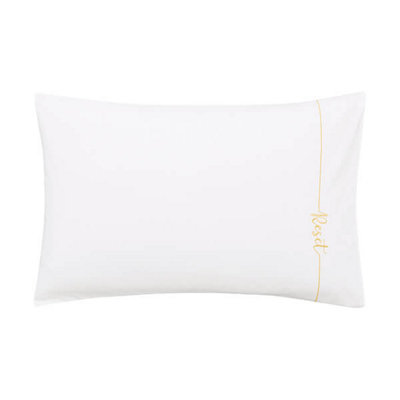 Katie Piper Reset Affirmation Standard Pillowcase Yellow