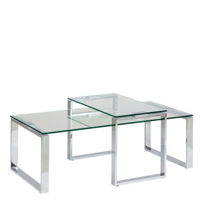 Katrine Coffee Table Set with Glass Top DIY at B&Q