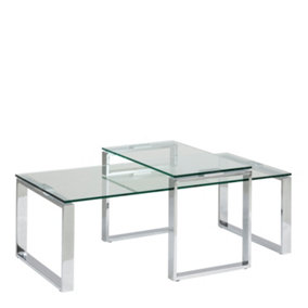 Katrine Coffee Table Set with Glass Top