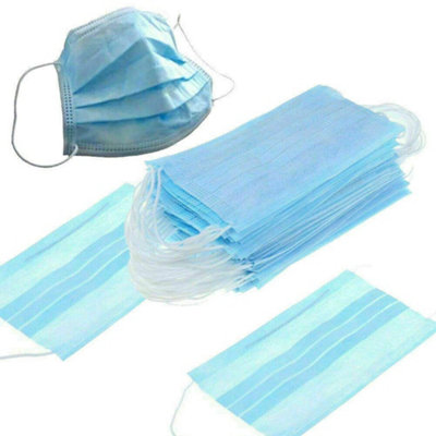 KAV 100 PCS Disposable 3-Layer Face Masks, High Filterability, Suitable ...
