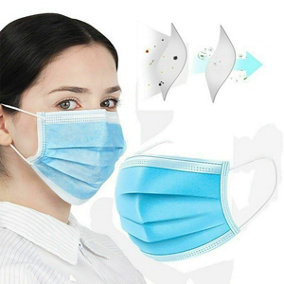 KAV 3 Layer Civil Mask, Polypropylene Civilian Basic Face Mask, Disposable General Use Non-Woven Dust Mask, For Commuting Outdoor