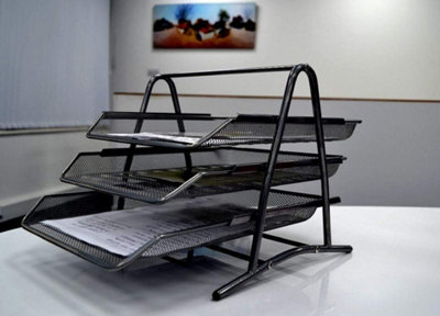 KAV 3 Tier 3 Trays Office Filing A4 Document Letter Paper Holder ...