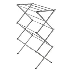 KAV 3-Tier Expandable Clothes Airer 40 to 70 cm Indoor Outdoor Clothes Dryer 7.5m Washing Line Drying Space Lightweight metal