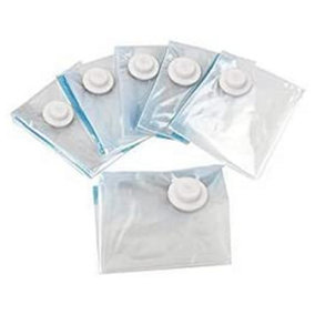 KAV - 6 Pack Vacuum Compressed Storage Saving Bags Clothing, Duvets, Bedding, Pillows, Curtains, Travelling-New (70x100)