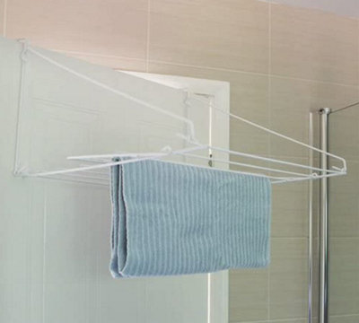 KAV 7m Over Door Drying Airer Metal Laundry Towel Rail Clothes