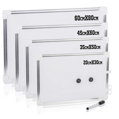 KAV - Aluminium Frame Magnetic PIN Notice Board Office MEMO School Aluminium Frame Magnetic Board with Magnet(350X500MM)