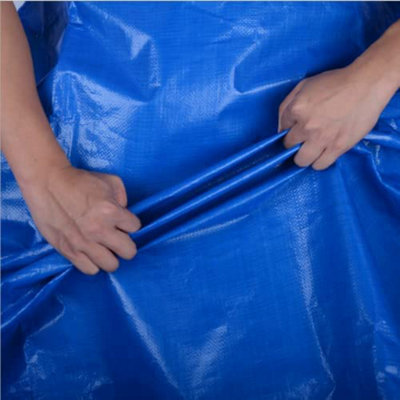 KAV Blue 6 x 9 METERS Waterproof Tarpaulin for Universal Cover Garden Furniture, Camping, Roof Ground Sheet with Eyelets 120 GSM