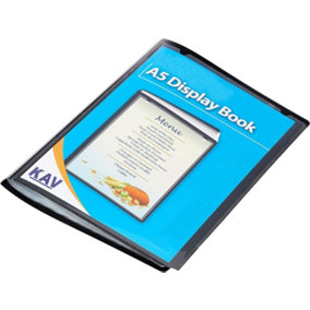 KAV Classic A4 and A5 Presentation Display Book 600 Micron Cover with Non-Fade Pockets Document organizer(A5 40 Pocket Pack of 3)