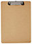 KAV Clipboards 10 Pack, Low Profile Clip Hardboard with Sturdy Spring Grip & Concealed Hanging Hole, Durable Wooden Clip Boards